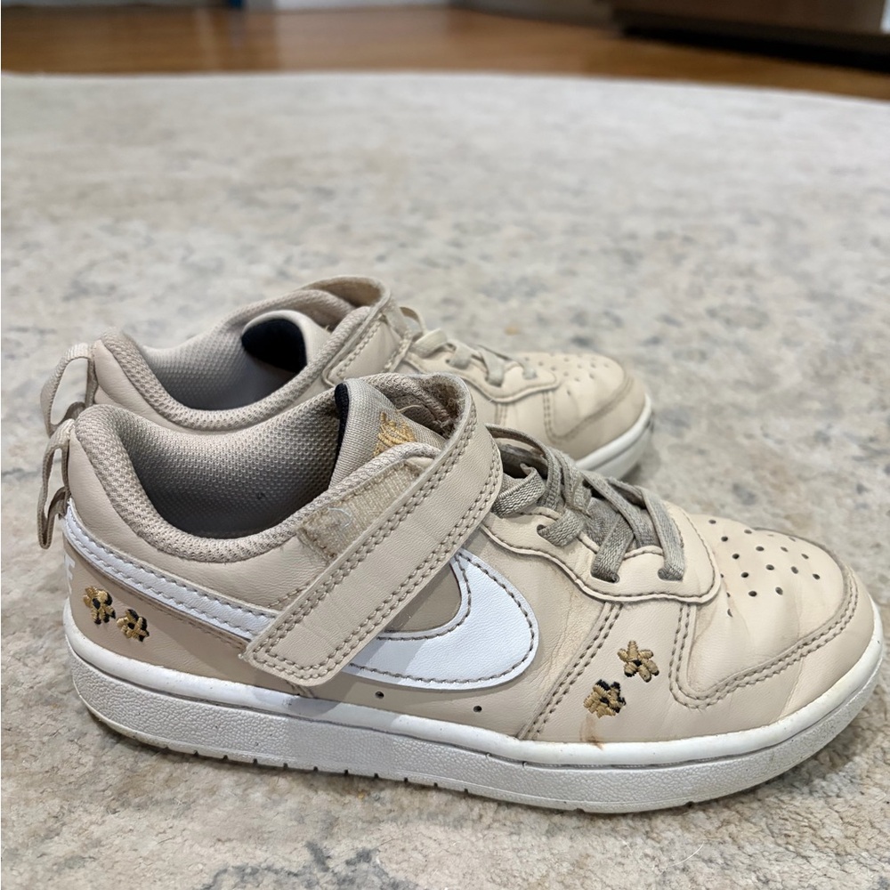 Nike Kids Tan and White Sneakers